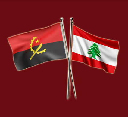 Bandeiras de Angola e Líbano